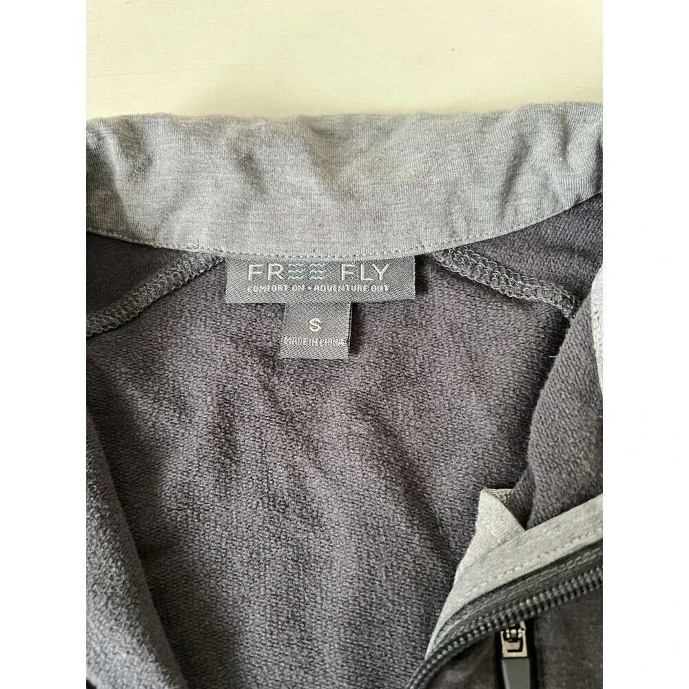 Free‎ Fly Bamboo Fleece Quarter Zip Pullover Gray Mens Small